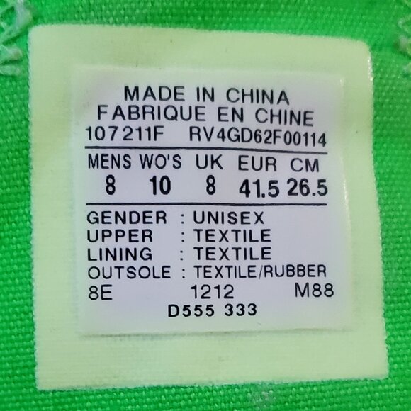 EUC CTAS Converse Neon Verdant Green, Double Tongue 107211F (8M - 10W) KICKS - Picture 4 of 9